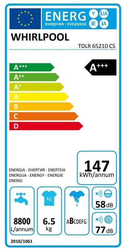 Automatická pračka Whirlpool TDLR 65210 CS bílá, Automatická, pračka, Whirlpool, TDLR, 65210, CS, bílá