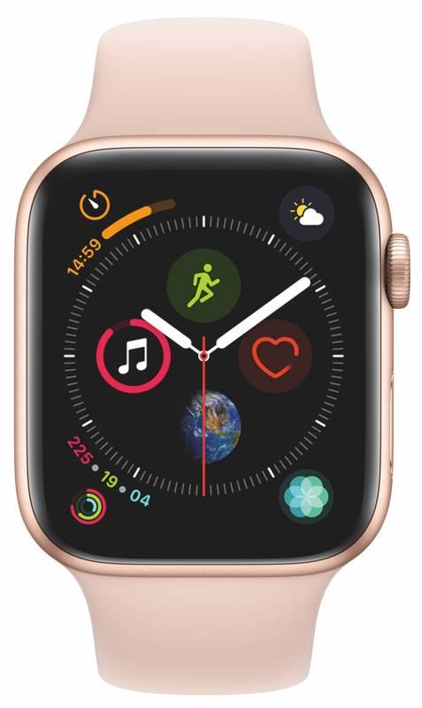 Chytré hodinky Apple Watch Series 4 GPS 44mm pouzdro ze zlatého hliníku - pískově růžový sportovní řemínek CZ verze, Chytré, hodinky, Apple, Watch, Series, 4, GPS, 44mm, pouzdro, ze, zlatého, hliníku, pískově, růžový, sportovní, řemínek, CZ, verze