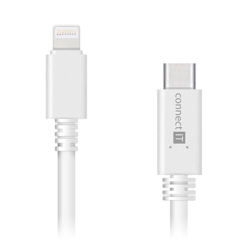 Kabel Connect IT USB-C Lightning, 1m bílý
