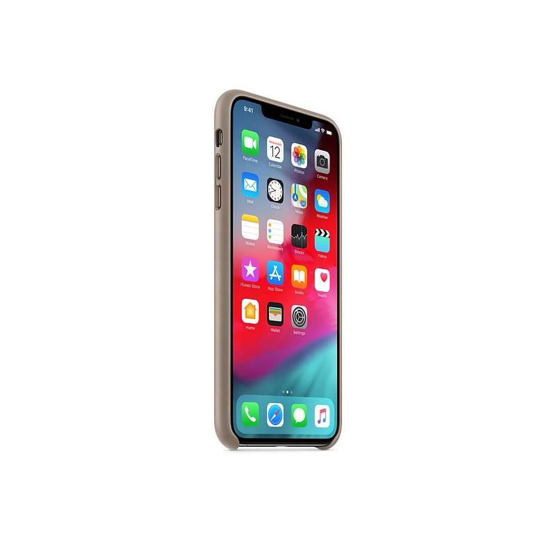 Kryt na mobil Apple Leather Case pro iPhone Xs - kouřový, Kryt, na, mobil, Apple, Leather, Case, pro, iPhone, Xs, kouřový