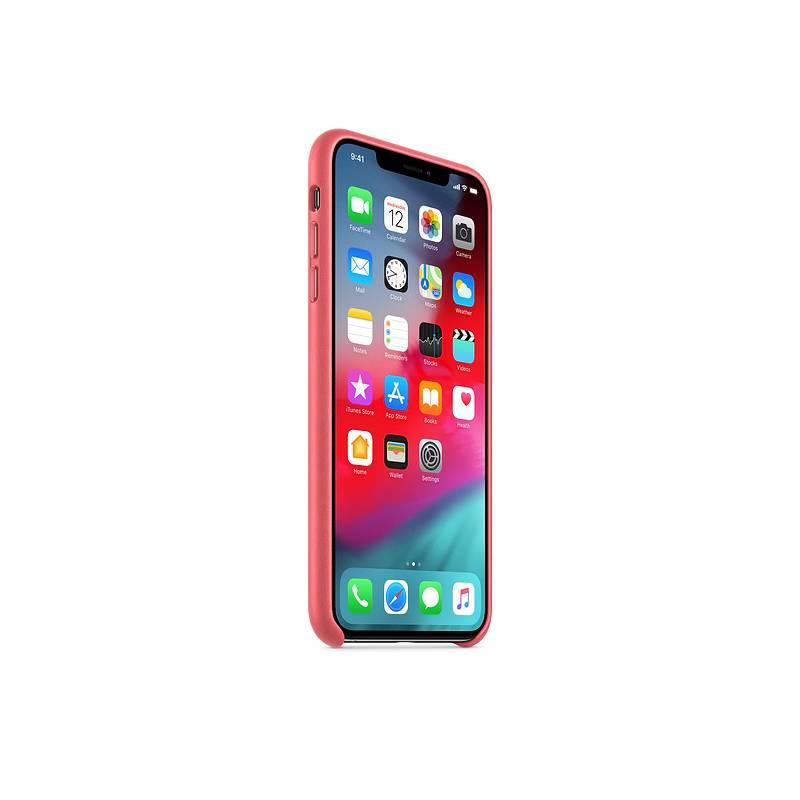 Kryt na mobil Apple Leather Case pro iPhone Xs Max - pivoňkově růžový