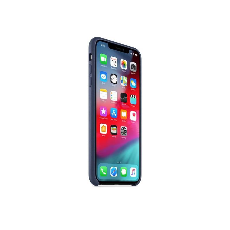 Kryt na mobil Apple Leather Case pro iPhone Xs Max - půlnočně modrý, Kryt, na, mobil, Apple, Leather, Case, pro, iPhone, Xs, Max, půlnočně, modrý