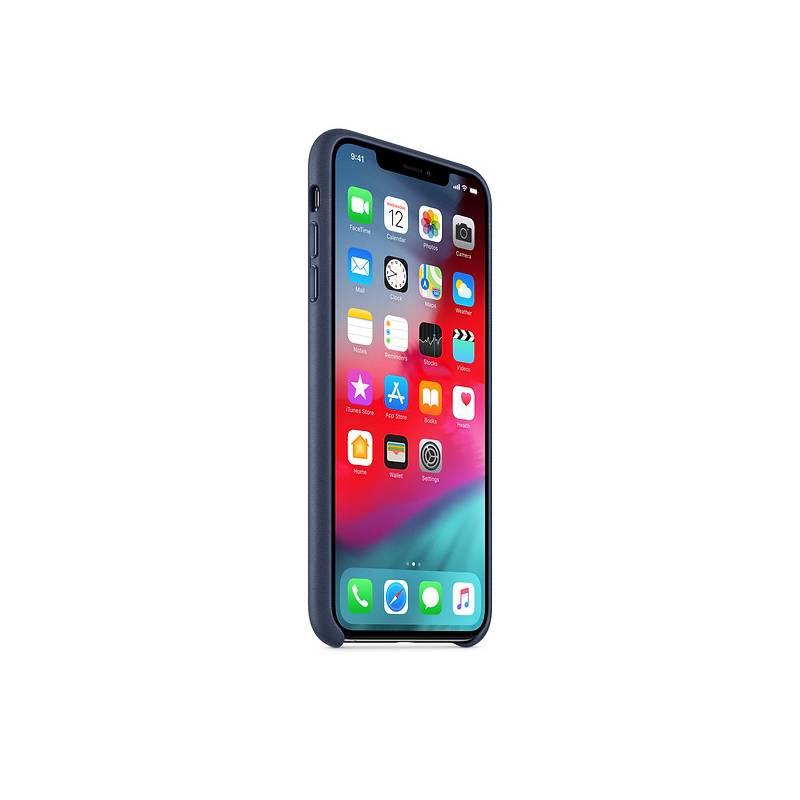 Kryt na mobil Apple Leather Case pro iPhone Xs Max - půlnočně modrý