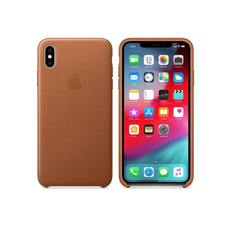 Kryt na mobil Apple Leather Case pro iPhone Xs Max - sedlově hnědý