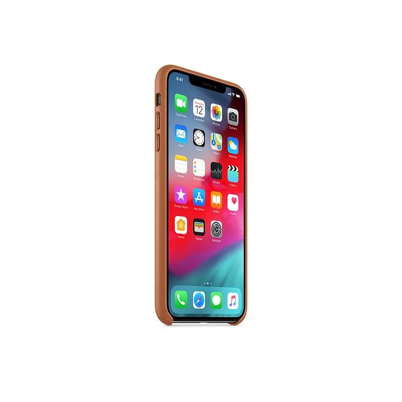 Kryt na mobil Apple Leather Case pro iPhone Xs Max - sedlově hnědý