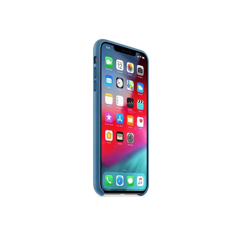 Kryt na mobil Apple Leather Case pro iPhone Xs - modrošedý