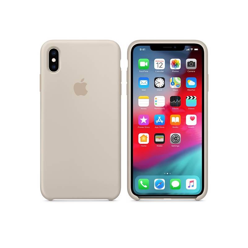 Kryt na mobil Apple Silicone Case pro iPhone Xs - kamenně šedý