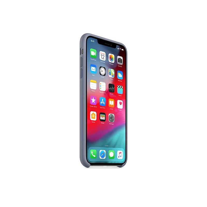 Kryt na mobil Apple Silicone Case pro iPhone Xs Max - levandulově šedý