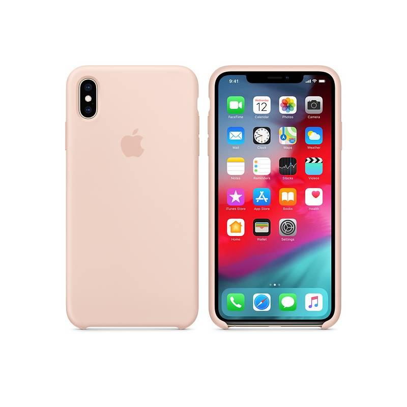 Kryt na mobil Apple Silicone Case pro iPhone Xs Max - pískově růžový