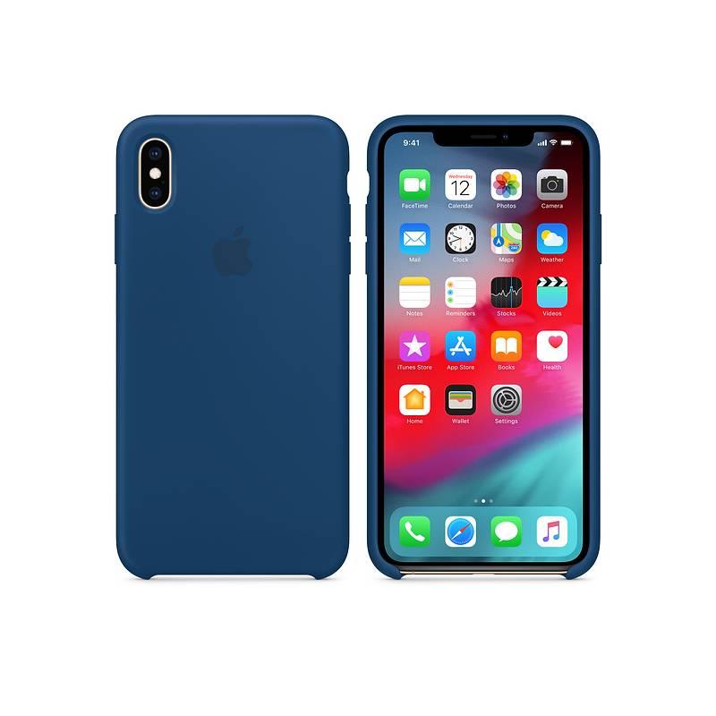 Kryt na mobil Apple Silicone Case pro iPhone Xs - podvečerně modrý