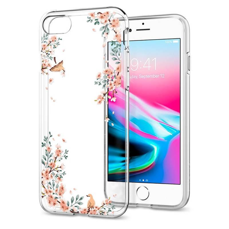 Kryt na mobil Spigen Liquid Crystal Blossom pro Apple iPhone 8 7 - příroda
