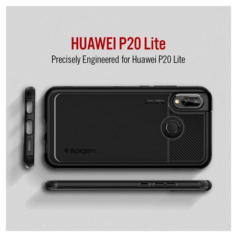 Kryt na mobil Spigen Marked Armor pro Huawei P20 Lite černý