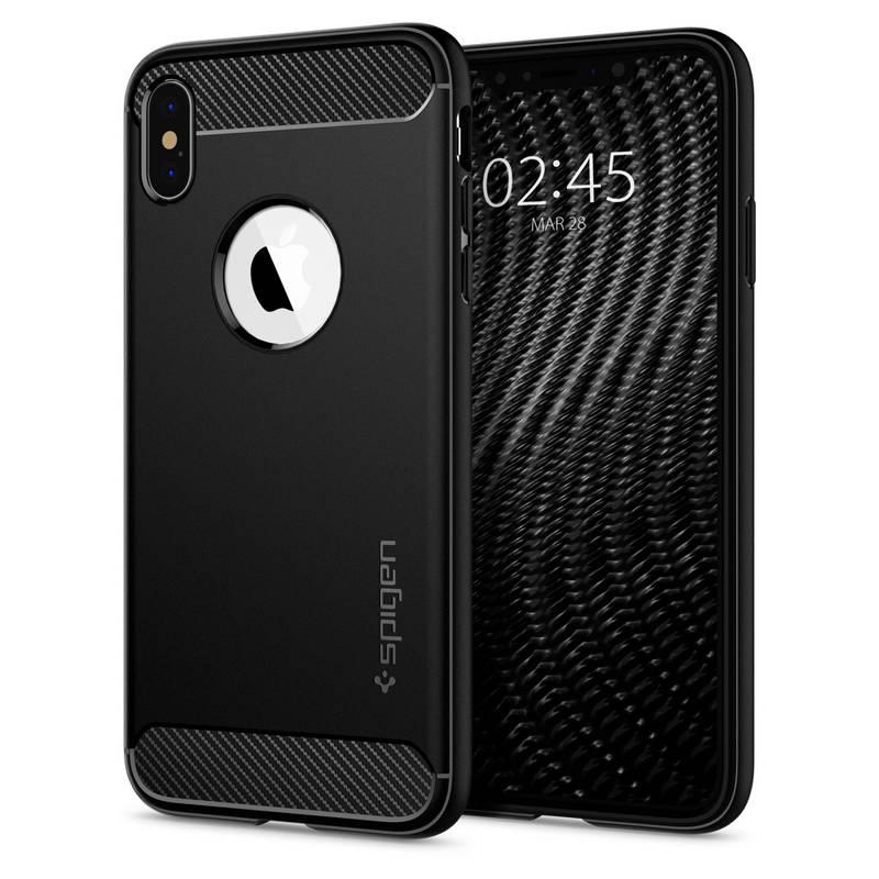 Kryt na mobil Spigen Rugged Armor pro Apple iPhone Xs Max černý