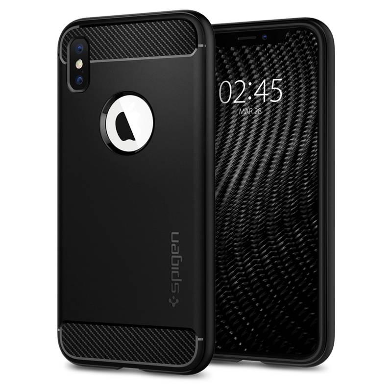 Kryt na mobil Spigen Rugged Armor pro Apple iPhone Xs X černý