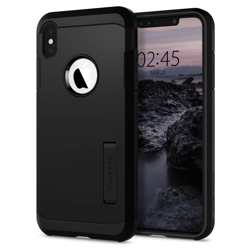 Kryt na mobil Spigen Tough Armor pro Apple iPhone XS Max černý