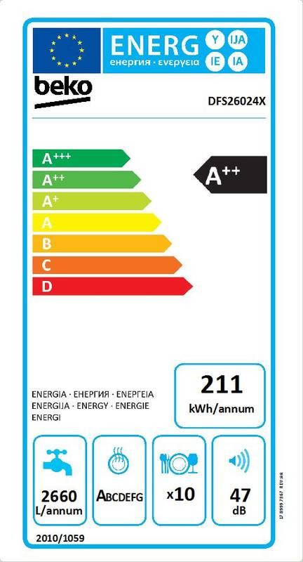 Myčka nádobí Beko DFS 26024 X nerez