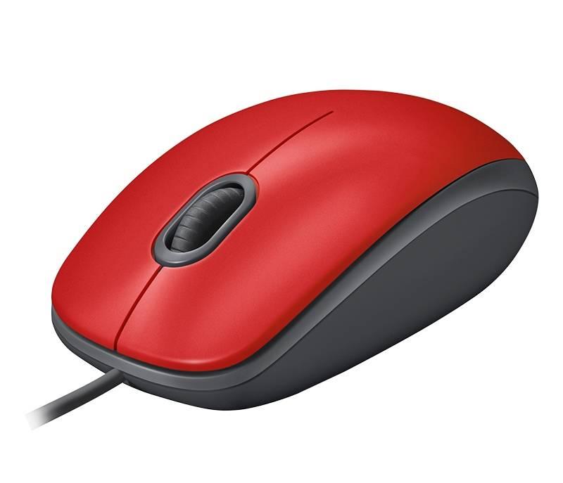 Myš Logitech M110 Silent červená, Myš, Logitech, M110, Silent, červená