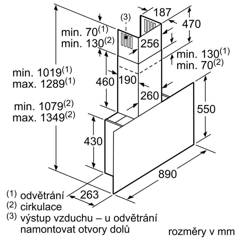 Odsavač par Bosch DWF97RV60 černý sklo