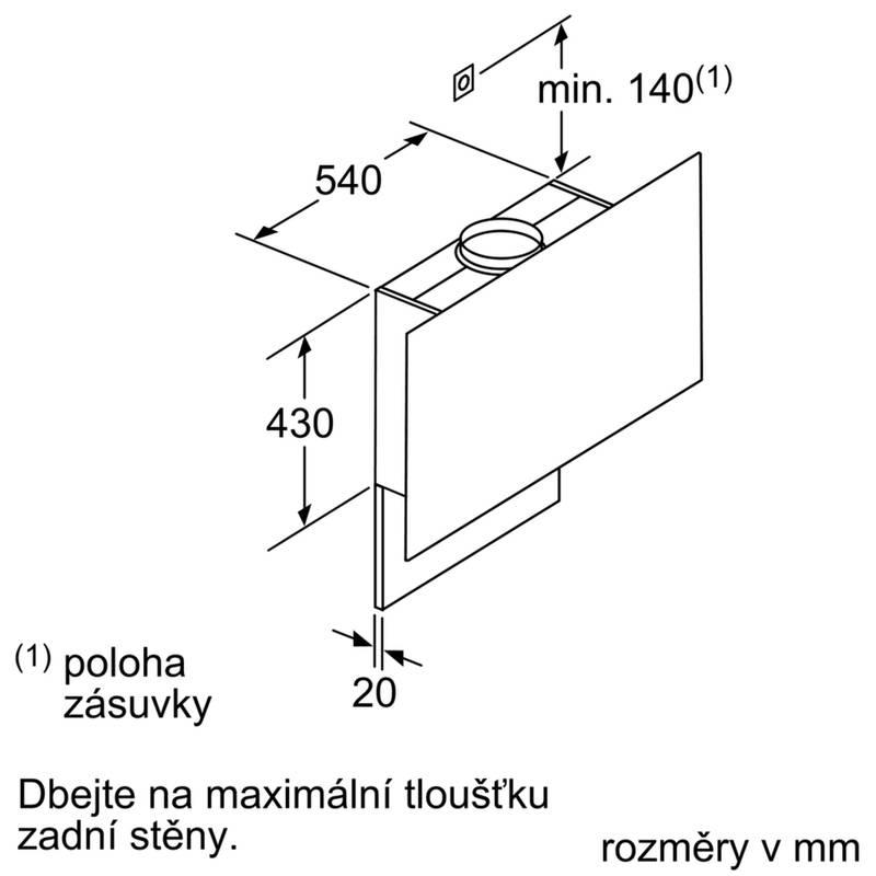 Odsavač par Siemens LC97FVW60 černý