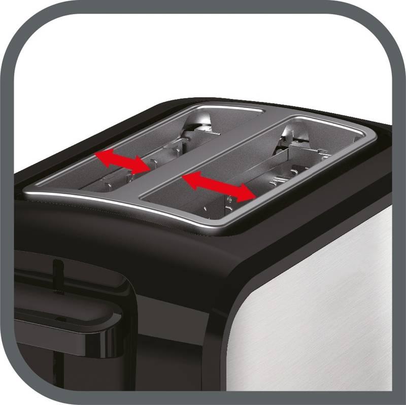 Opékač topinek Tefal Express TT410D38 černý nerez