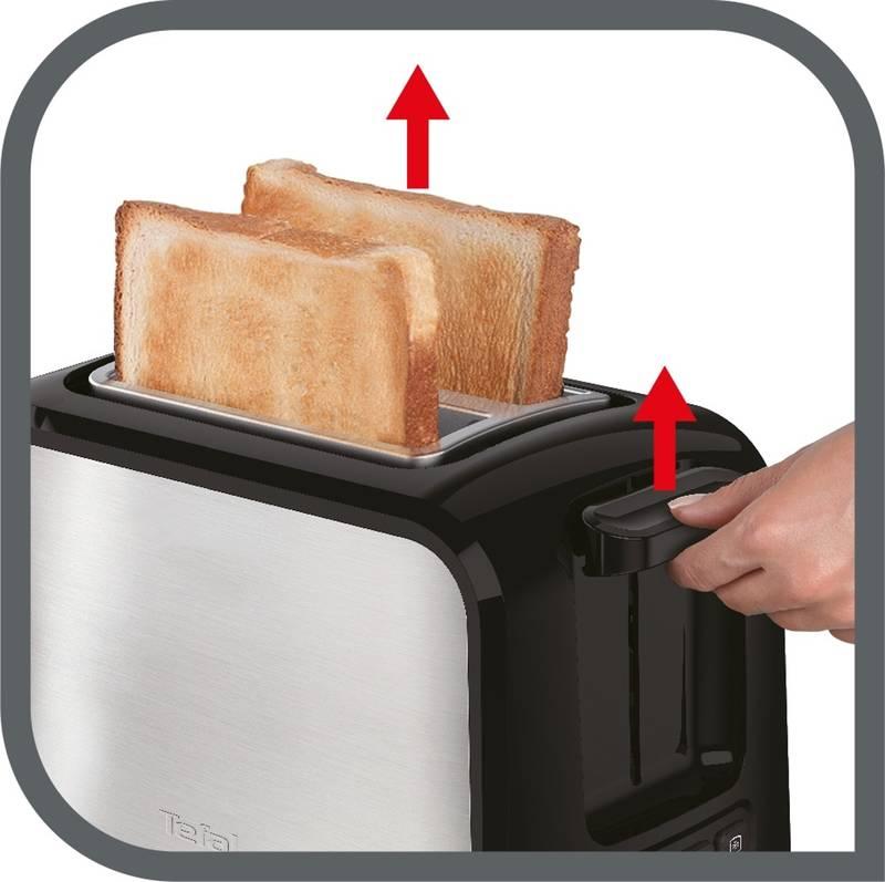 Opékač topinek Tefal Express TT410D38 černý nerez