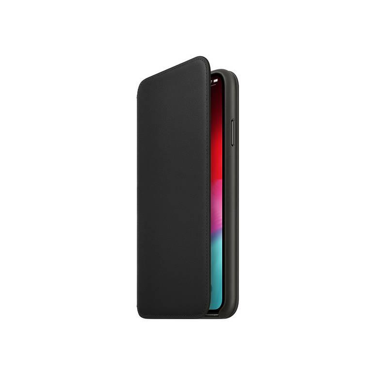 Pouzdro na mobil flipové Apple Leather Folio pro iPhone Xs Max černé