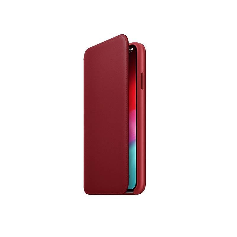 Pouzdro na mobil flipové Apple Leather Folio pro iPhone Xs Max - RED červené