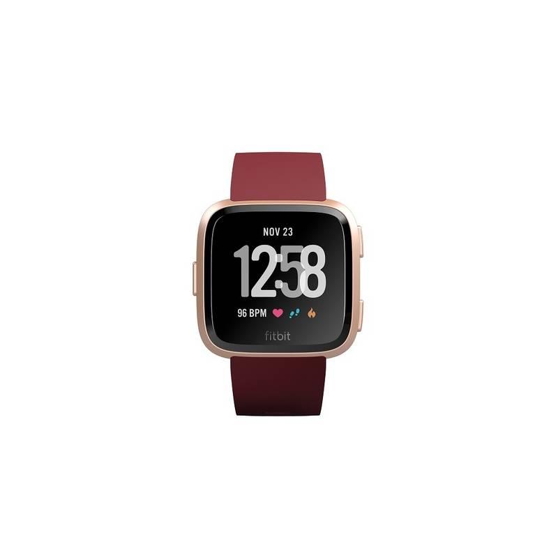 Chytré hodinky Fitbit Versa - Merlot Band Rose Gold Case
