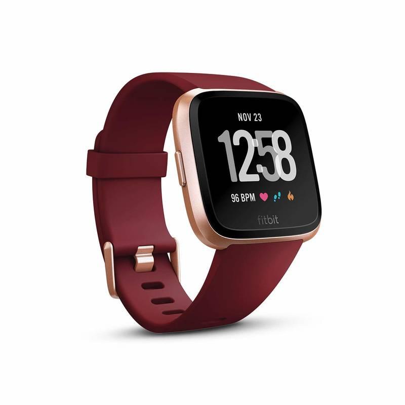 Chytré hodinky Fitbit Versa - Merlot Band Rose Gold Case