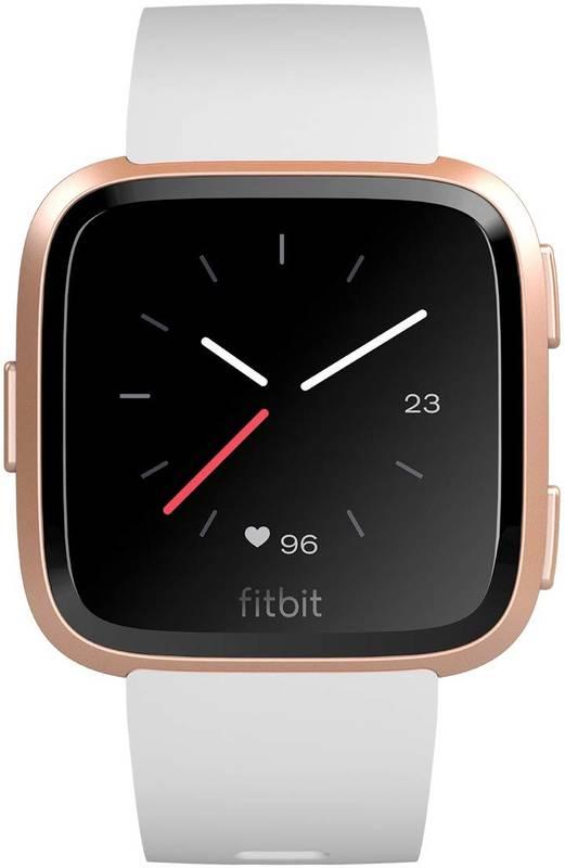 Chytré hodinky Fitbit Versa - White Band Rose Gold Case
