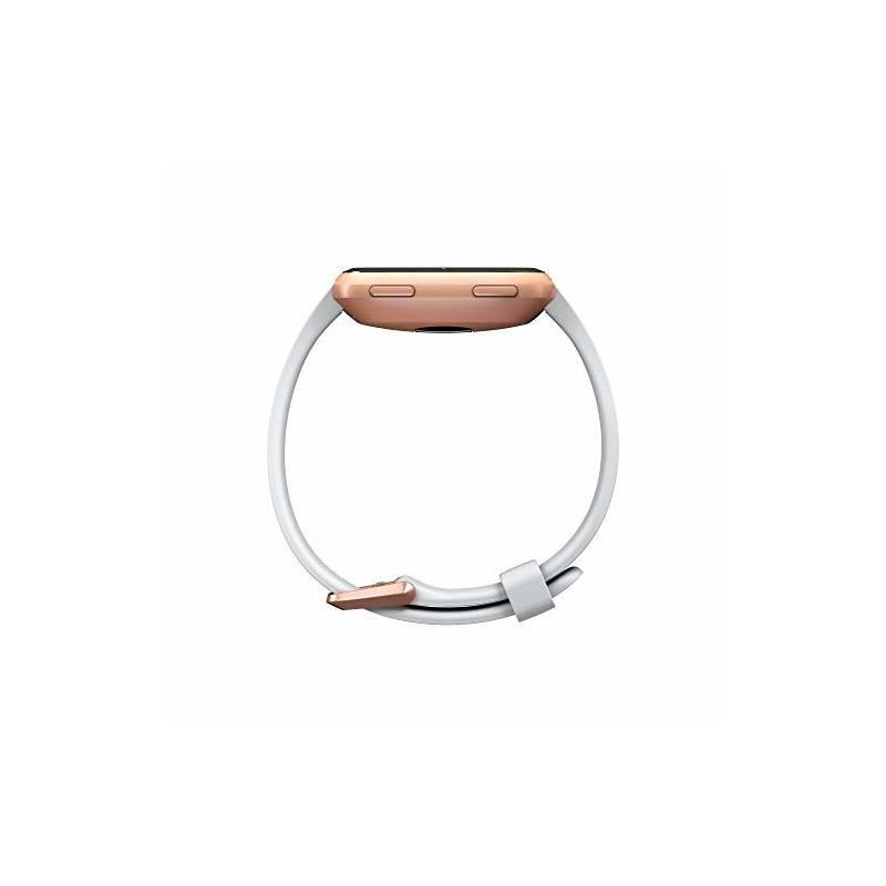 Chytré hodinky Fitbit Versa - White Band Rose Gold Case