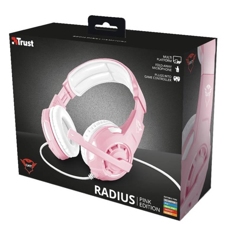Headset Trust 310P Radius růžový, Headset, Trust, 310P, Radius, růžový