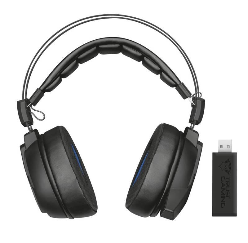Headset Trust GXT 393 Magna Wireless 7.1 černý