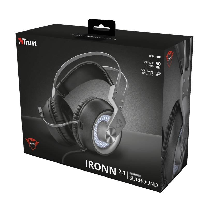 Headset Trust GXT 435 Ironn 7.1 černý