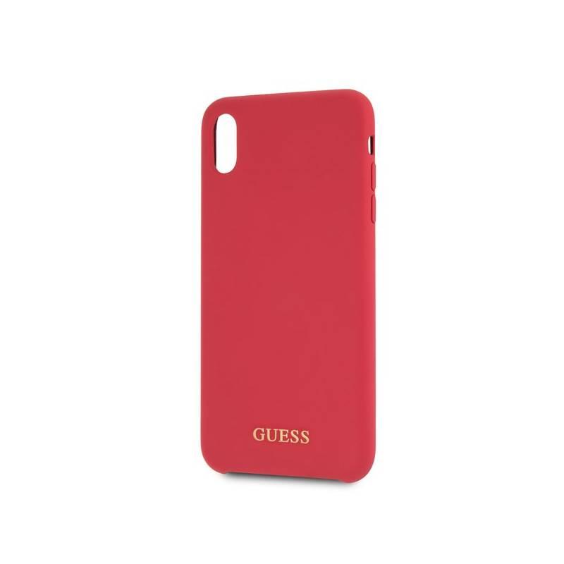 Kryt na mobil Guess Silicone Cover pro Apple iPhone Xs Max červený, Kryt, na, mobil, Guess, Silicone, Cover, pro, Apple, iPhone, Xs, Max, červený