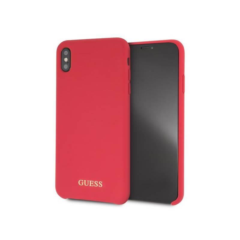 Kryt na mobil Guess Silicone Cover pro Apple iPhone Xs Max červený