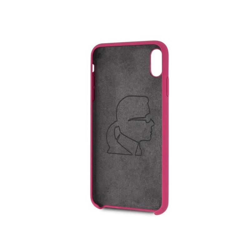 Kryt na mobil Karl Lagerfeld Silicone Case pro Apple iPhone X Xs - fuchsiový