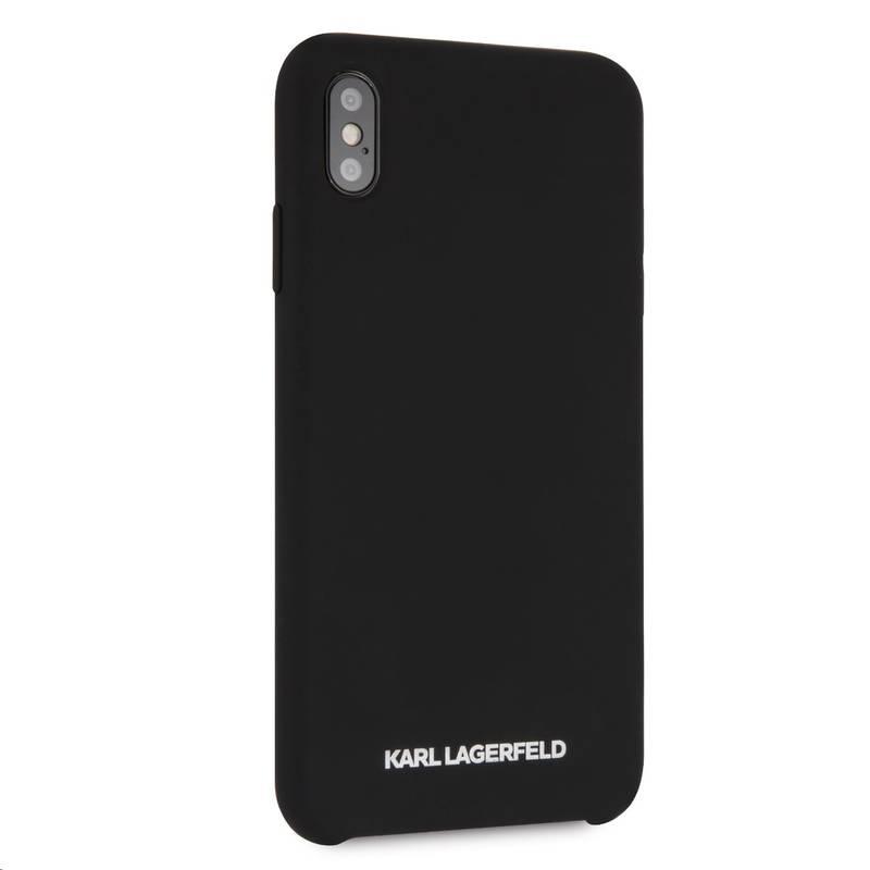 Kryt na mobil Karl Lagerfeld Silicone Case pro Apple iPhone Xs Max černý