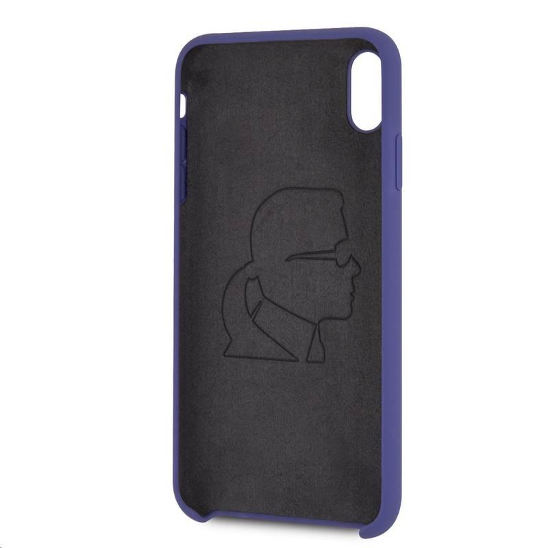 Kryt na mobil Karl Lagerfeld Silicone Case pro Apple iPhone Xs Max fialový