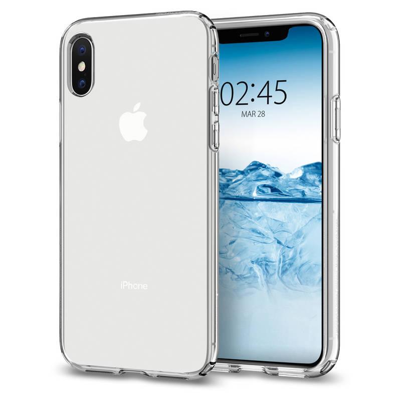 Kryt na mobil Spigen Liquid Crystal pro Apple iPhone Xs X průhledný