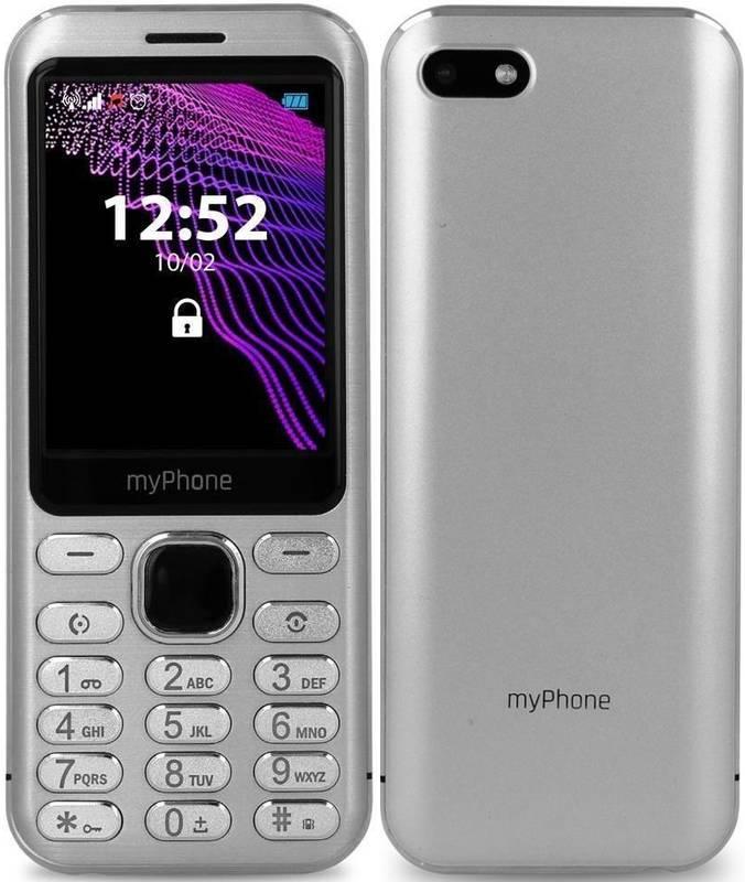 Mobilní telefon myPhone Maestro stříbrný, Mobilní, telefon, myPhone, Maestro, stříbrný