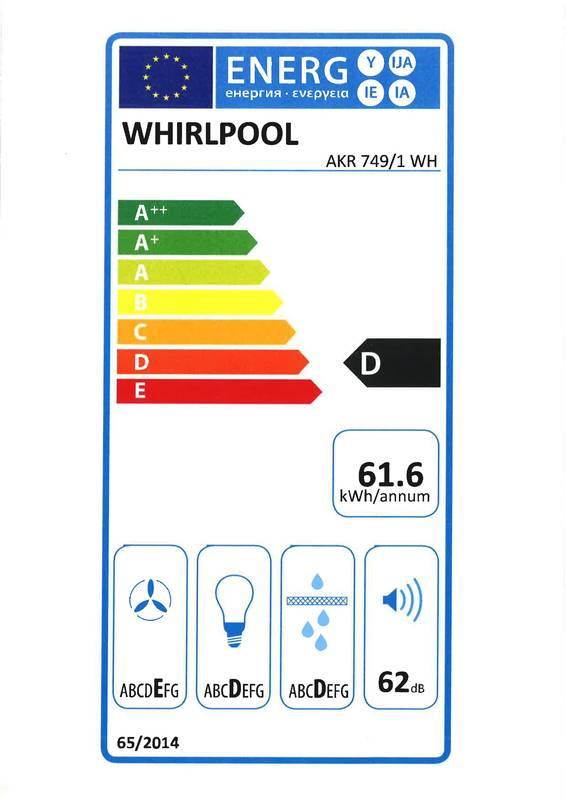 Odsavač par Whirlpool AKR 749 1 WH bílý