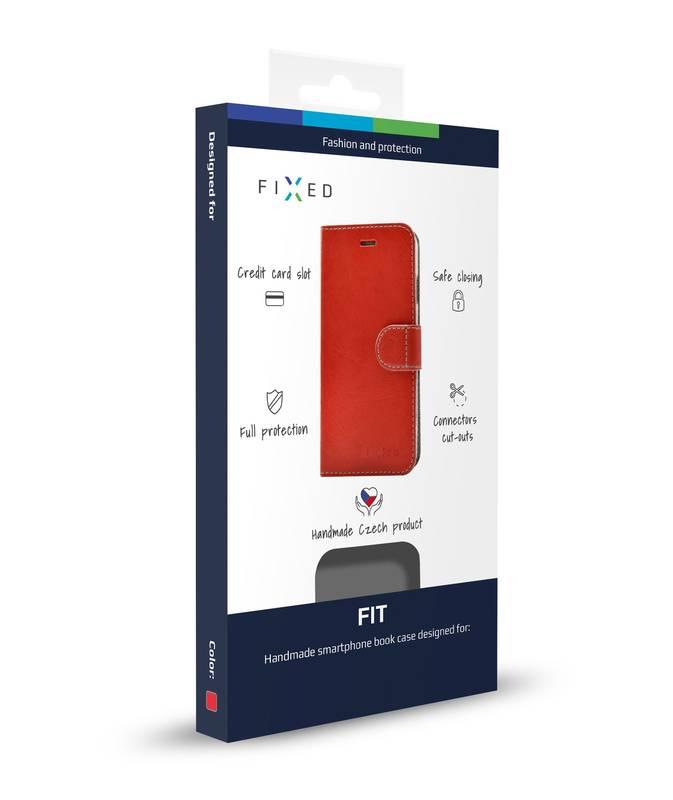 Pouzdro na mobil flipové FIXED FIT pro Apple iPhone XR červené