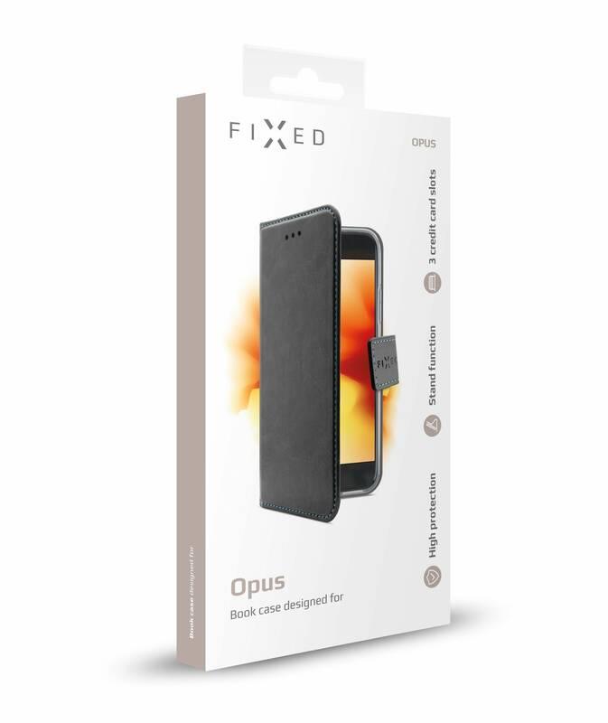 Pouzdro na mobil flipové FIXED Opus pro Honor 8X černé
