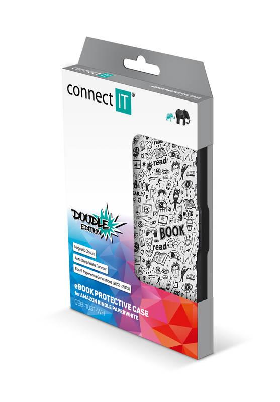 Pouzdro pro čtečku e-knih Connect IT Doodle pro Amazon Kindle Paperwhite bílé, Pouzdro, pro, čtečku, e-knih, Connect, IT, Doodle, pro, Amazon, Kindle, Paperwhite, bílé