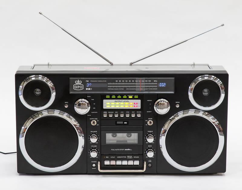 Radiomagnetofon s CD GPO Brooklyn černý