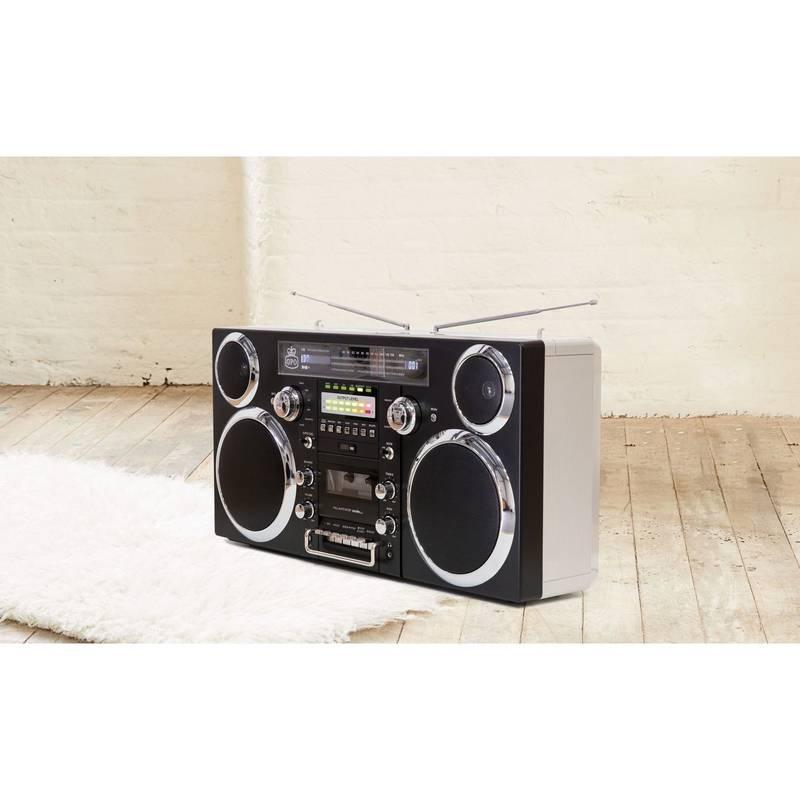 Radiomagnetofon s CD GPO Brooklyn černý