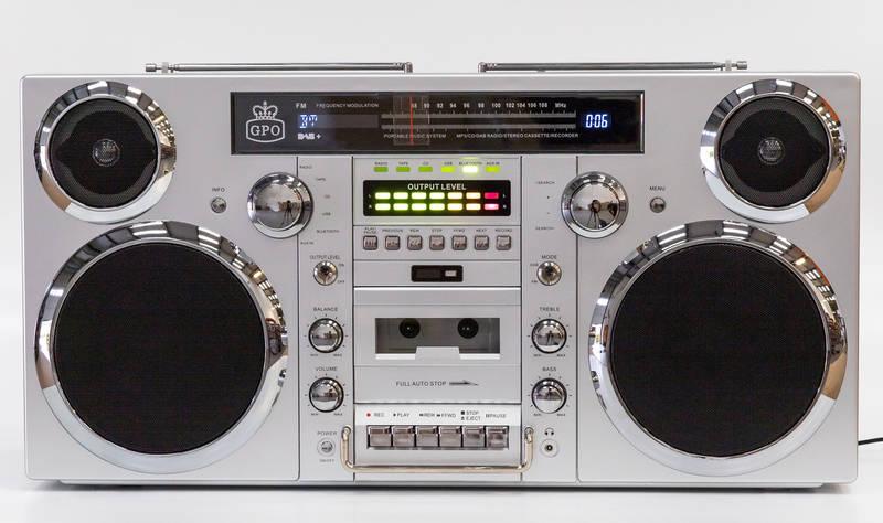 Radiomagnetofon s CD GPO Brooklyn stříbrný