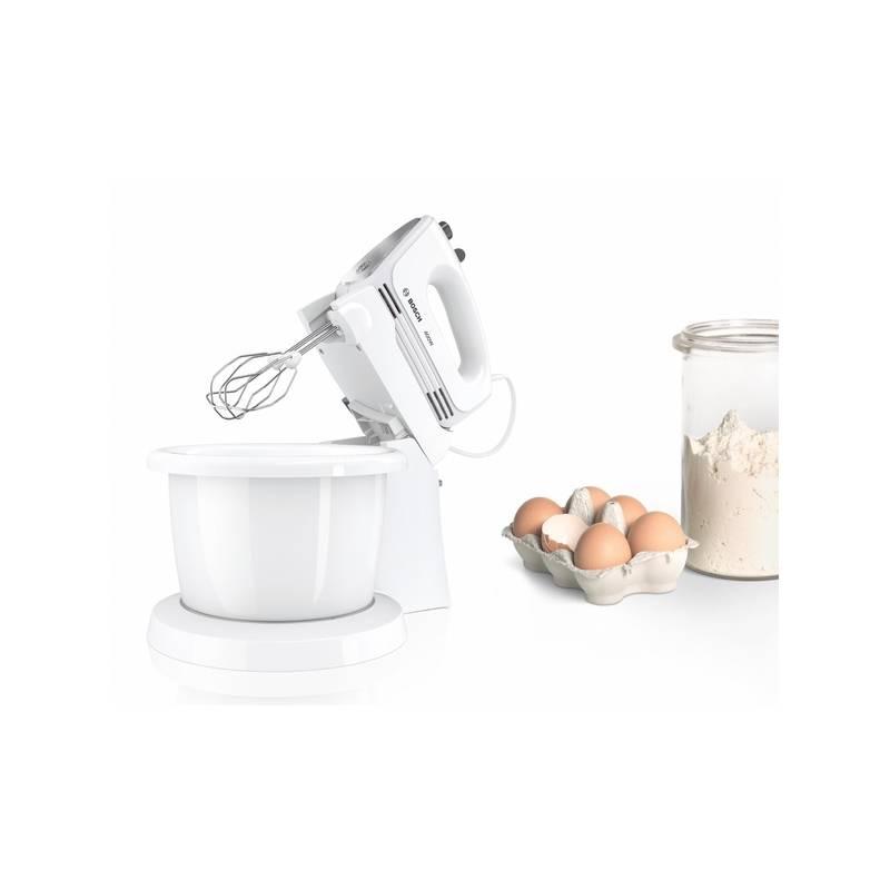 Ruční šlehač s mísou Bosch MFQ2600X bílý nerez