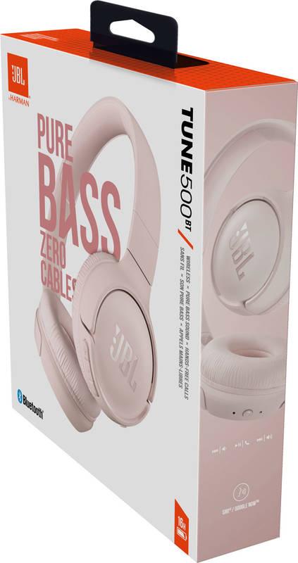 Sluchátka JBL Tune 500BT růžová